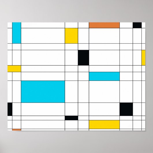 Poster Coloré, cool, tendance, art d'illustration moderne (Devant)