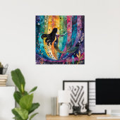 POSTER COLORÉ DE FLEUVE ENCHANTÉE (Bureau à domicile)