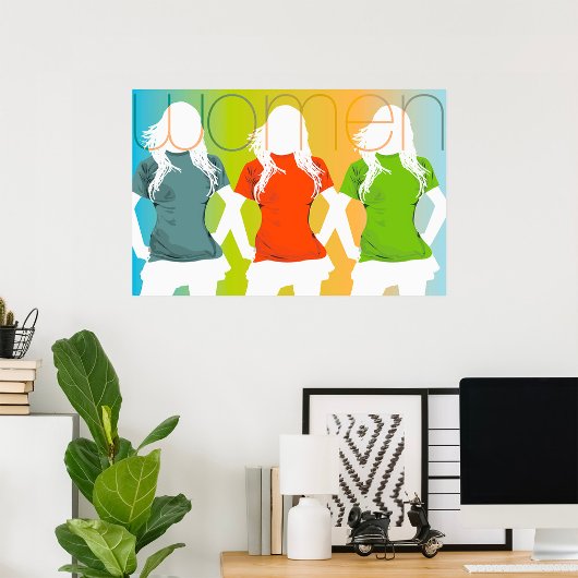 Poster coloré de trois femmes