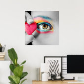 Poster coloré des yeux (Bureau à domicile)