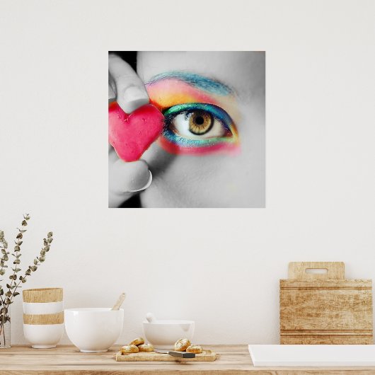 Poster coloré des yeux (Cuisine)