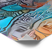 Poster coloré d'oiseaux Abstraits (Coin)
