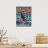 Poster coloré d'oiseaux Abstraits (Cuisine)