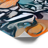 Poster coloré du cheval Abstrait (Coin)