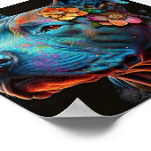 Poster coloré du mur de chien (Coin)