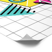 Poster coloré du parti des années 80 (Coin)