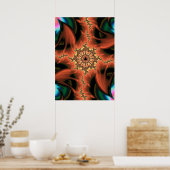 Poster Coloré et fière Mandlebrot Fractal Art Abstrait (Cuisine)