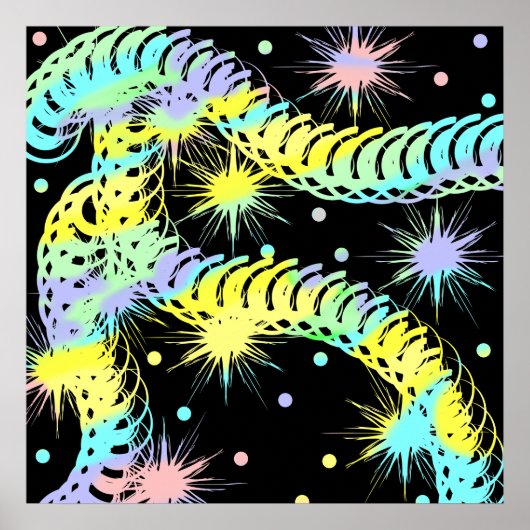 Poster coloré funky (Devant)