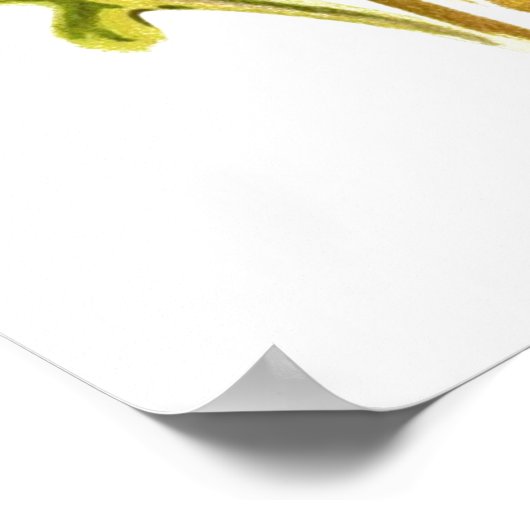 Poster coloré Gerbera Daisy Wallart (Coin)