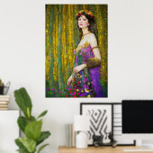 Poster Coloré Klimt Style Collage Portrait d'une femme (Bureau à domicile)