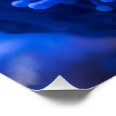 Poster Coloré Mer Bleue Anémonique Marine Vie (Coin)