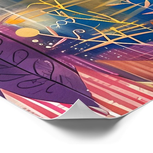 POSTER COLORÉ MERMAID ENCHANTÉ (Coin)