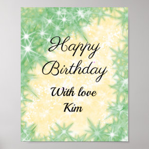 Poster Coloré minimal ajouter votre nom d'image de texte