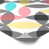 Poster Coloré, moderne, gai circulaire géométrique (Coin)