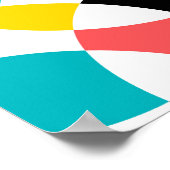 Poster Coloré, moderne, tendance, cool, circulaire unique (Coin)