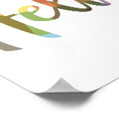 Poster Coloré Mot géométrique Typographie d'art Bonjour (Coin)