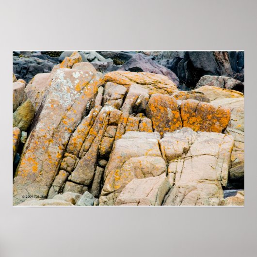 Poster Coloré Ocean Rocks Imprimer (Devant)