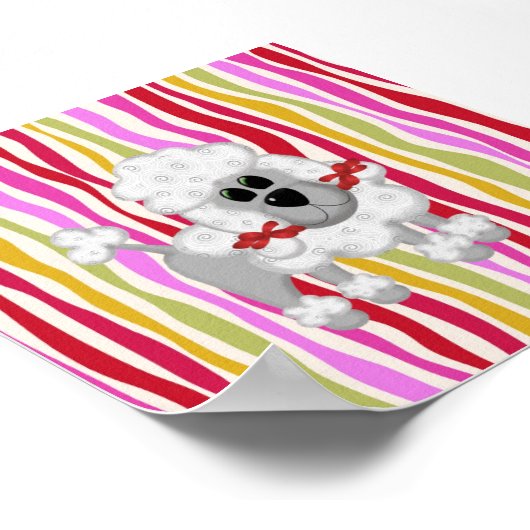 Poster Coloré Poodle Colossal (Coin)