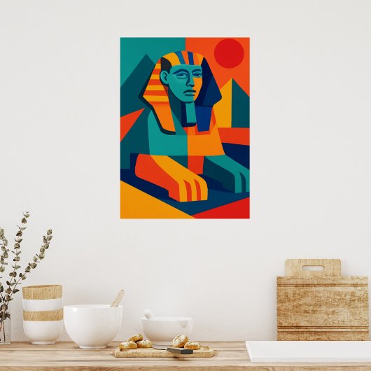 Poster coloré Pop Art Sphinx (Cuisine)