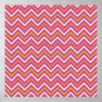 Coloré Purple Pêche Orange Blanc Chevron Stripes