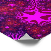 Poster Coloré rose et violet fractal (Coin)