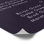 Poster Coloré Tropical Purple Siège Alphabétique (Coin)