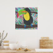 Poster Coloré Tropical Toucan (Cuisine)