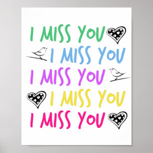 Poster Coloré vibrant Répété Je me rends compte que vous 
