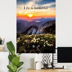 Poster Colorée Photo moderne Nature Motivation