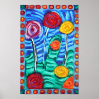 Poster Colorés, Arbres capricieux