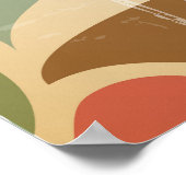 Poster Colorés : Motif rétro Abstrait. (Coin)