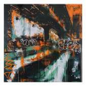 Poster Colores Urbanos: Grafiti Nocturno (Devant)