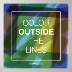 Poster Colorez en dehors des lignes l'affiche (24" x24")