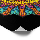 Poster Colorful 90s Mandala Art -Trippy Third Eye Graphic (Coin)