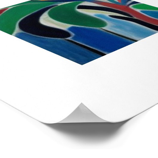 Poster Colorful Abstract Palm Tree (Coin)