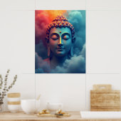 Poster Colorful Abstract Surreal Art | Serene Buddha (Cuisine)