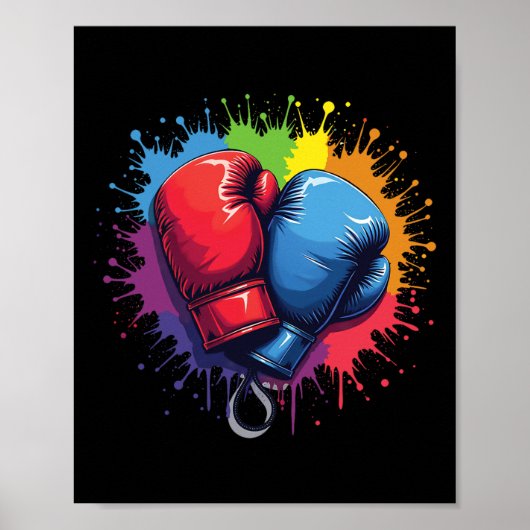 Poster Colorful Boxing Gloves  (Devant)