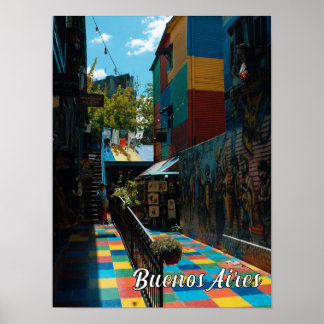 Poster Colorful Buenos Aires Argentine Voyage Photographi