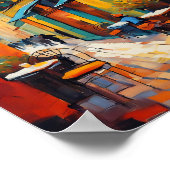 Poster Colorful Cafes and Cobblestone (Coin)