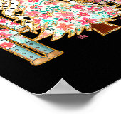 Poster Colorful Coquette Bow Floral Nutcracker Christmas (Coin)