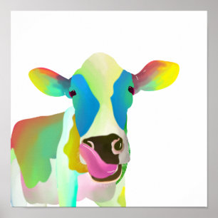 Poster Colorful cow