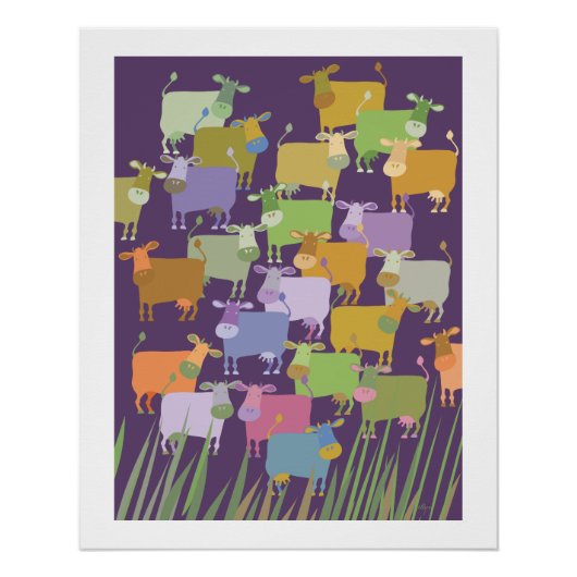 Poster colorful cows perfect poster (Voorkant)