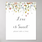 Poster Colorful Dainty Fleurs sauvages L'amour est doux s (Devant)