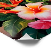 Poster Colorful Exotic Parrot Bird on the Branch  (Coin)