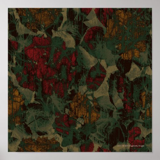 Poster Colorful flower camouflage (Devant)