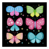 Poster Colorful Flutter Friends (Devant)