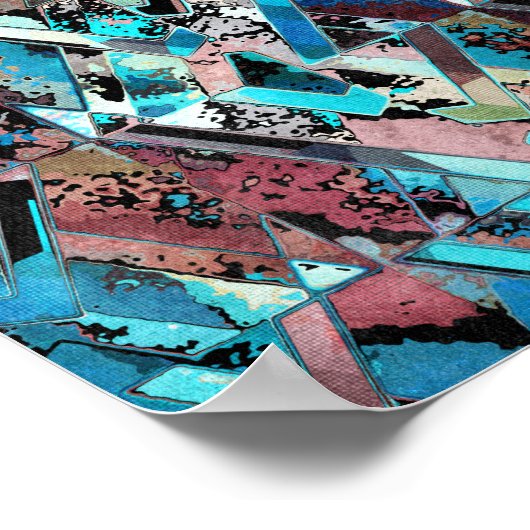 Poster Colorful Geometric Abstract Pattern (Coin)