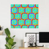 Poster Colorful Geometric Glitch Pattern  (Bureau à domicile)