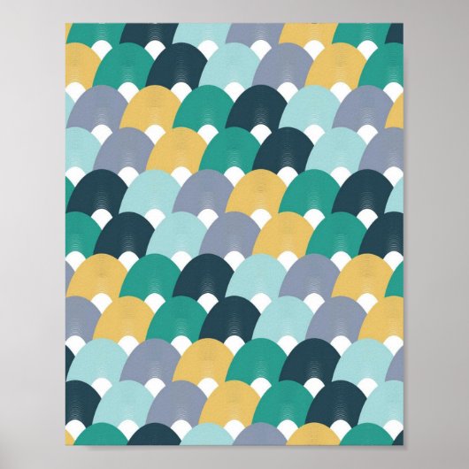 Poster Colorful Geometric Pattern  (Devant)