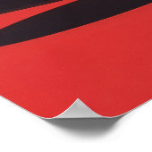 Poster Colorful Geometric Shapes on Red Background (Coin)